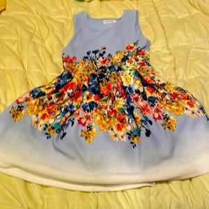 Blue dress with flowers